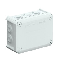 T-series junction box with cable entries, 150x116x67, IP66, UV-resistant, impact-resistant polypropylene