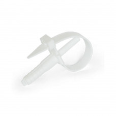 Quick installation clamp with impact screw, dowel D8, screed 90x8mm, white, (100 pcs./pack)