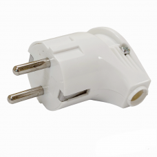 Household plug 16A angled white