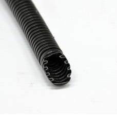 Гофро-труба D16/10.7 мм, PVC внутр./зовнішня з протяжкою, УФ стійка, 50 м, чорна, KOPOS