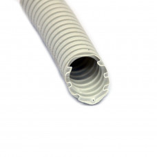 Гофро-труба D16/10.7 мм, PVC внутр. с протяжкой, 50 м, серая, KOPOS