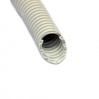 Гофро-труба D20/14.1 мм, PVC внутр. с протяжкой, 50 м, серая, KOPOS