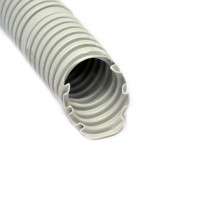 Corrugated pipe D32/24.3 mm, PVC internal. with broach, 50 m, gray, KOPOS
