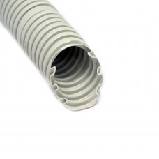 Corrugated pipe D32/24.3 mm, PVC internal. with broach, 50 m, gray, KOPOS