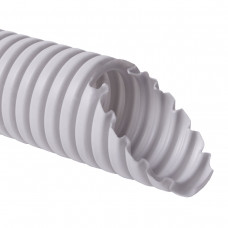 Corrugated electrical pipe 320 N/5cm; D50mm; PVC; light gray;  25 m