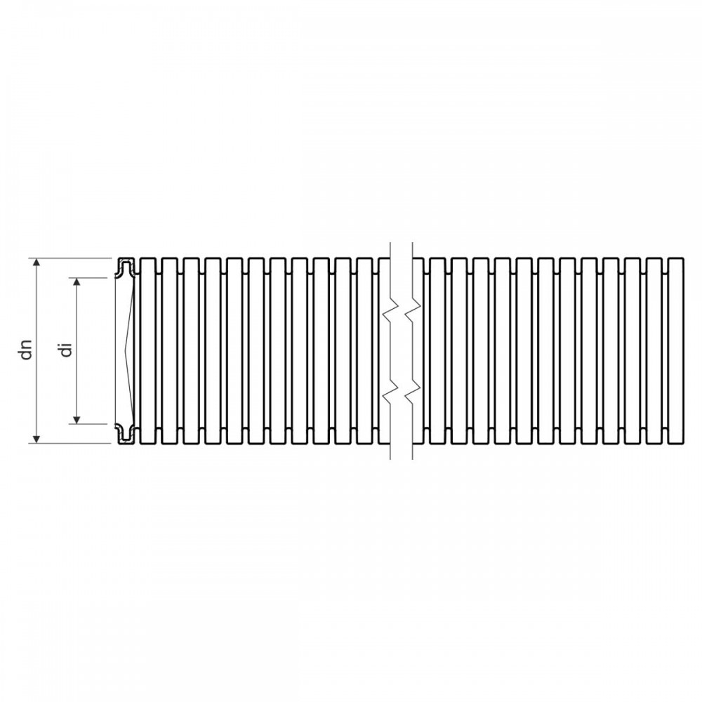 Corrugated, 16/10.7, Universal, PVC, black, light, Product Code 1416E D_F50D - product image 3
