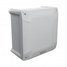 Коробка IP66, антивандальна IK07 без інтегрованих вводів (під РРК); безгалогеновий УФ-стійкий матеріал; для зовн монтажу; розміри 200х200х113мм; сіра
