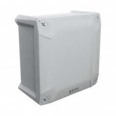 Коробка IP66, антивандальна IK07 без інтегрованих вводів (під РРК); безгалогеновий УФ-стійкий матеріал; для зовн монтажу; розміри 250х250х121мм; сіра