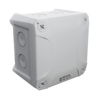 Коробка, IP 66, антивандальна IK 07 , мембранні вводи; безгалогеновий УФ-стійкий матеріал; для зовнішнього монтажу; розміри 90х90х64 мм; сіра