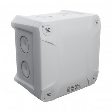 Коробка, IP 66, антивандальна IK 07 , мембранні вводи; безгалогеновий УФ-стійкий матеріал; для зовнішнього монтажу; розміри 90х90х64 мм; сіра