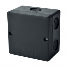 Коробка розподільча, зовнішня, пластик, 81х81х54 мм, IP66, без клем, чорна, KOPOS