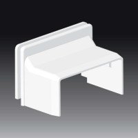З'єднувач перехідний для коробки LK 80x28 білого кольору; Серія LHD; ПВХ