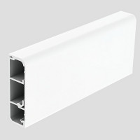 Кабельний канал з ПВХ плінтусний (білого кольору) 80х25мм; Серія LP (плінтусні); ПВХ