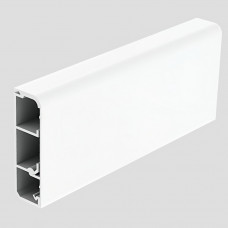 Кабельний канал з ПВХ плінтусний (білого кольору) 80х25мм; Серія LP (плінтусні); ПВХ