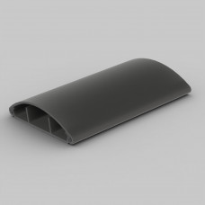 Cable duct (dark gray) 74x20mm; LO series for floors; PVC; double-sided tape