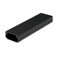 Black PVC cable channel 20x10mm; Series LH;