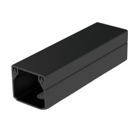Black PVC cable channel 20x20mm; Series LH;