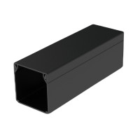 Black PVC cable channel 40x40mm; Series LH;
