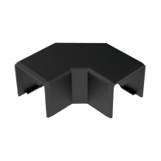Straight angle for LHD 20x20 black; Series LH; PVC