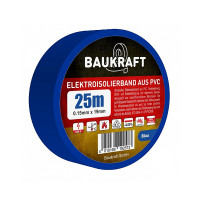 PVC insulating tape 0.15mmx19mmx25m blue, TM BAUKRAFT