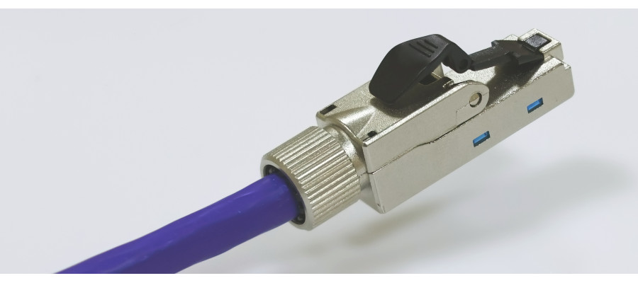 RJ45 field-installable connector Category 6A STP Straight