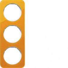 Рамка 3Х оранжевий прозорий/пол.білизна, акрил, R.1