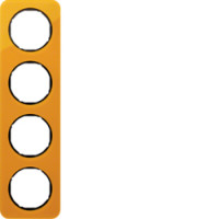 Рамка 4Х оранжевий прозорий/чорний, акрил, R.1