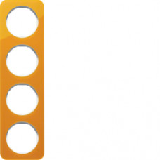 Рамка 4Х оранжевий прозорий/пол.білизна, акрил, R.1