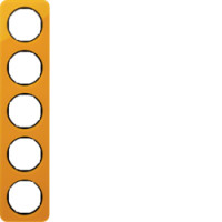 Рамка 5Х оранжевий прозорий/чорний, акрил, R.1