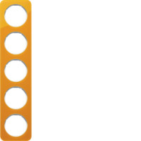 Рамка 5Х оранжевий прозорий/пол.білизна, акрил, R.1