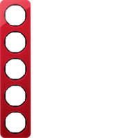 Рамка 5Х червоний прозорий/чорний, акрил, R.1