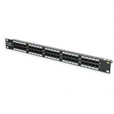 Патч-панель на 50 портів, 1U, ISDN, чорна, EPNew