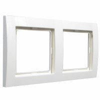 Two-time white decorative frame.