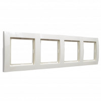 Decorative frame quadruple white.