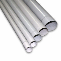 PVC pipe is smooth D20, abutting, gray, 2m.