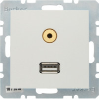Berker S1 USB / 3,5 mm Audio, socket