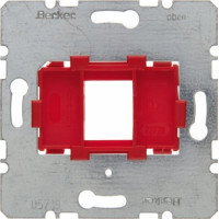 Berker S1 Опорная пластина с красной вставкой, 1-местная, для Modular Jack
