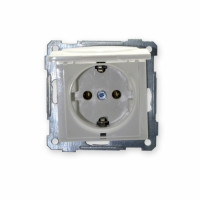 Socket with z / k with a lid, no frame, white.