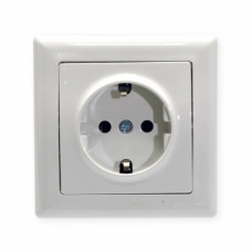 Socket with z / k, with frame, white.