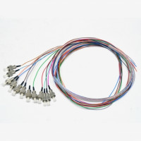 Set of colored pigtails FC/UPC 1.5 m, SM, Easy strip, 12 fibers