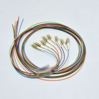  Set of colored pigtails LC/UPC 1.5 m, OM3, Easy strip, 8 fibers