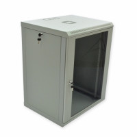 Cabinet 15U, 600х500х773 mm (W * D * H), Economy, acrylic glass, gray.  