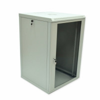 Cabinet 18U, 600х600х907mm (W * D * H), Economy, acrylic glass, gray.  
