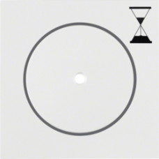 Накладка з кнопкою для механізма реле часу, пол.білизна матова S.1/B.х