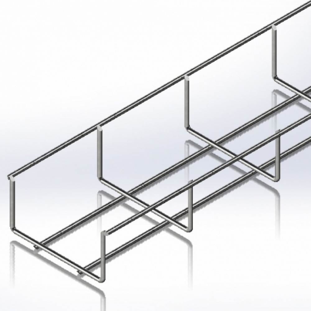 Wire cable tray WBB, 100x50, wire diameter 4 mm, Product Code CMS-WBB4-10050Z - product image  1