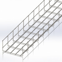 Wire cable tray 200х100mm, Ø4, L-2.5m 