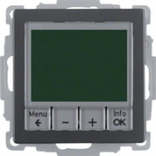 Термостат цифровий з таймером, з дисплеєм, 8А/250В, антрацит, Q.х