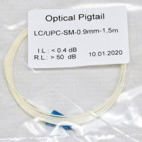 Пигтейл LC/UPC 1.5 м, SM, Easy strip, волокно Corning SMF28e