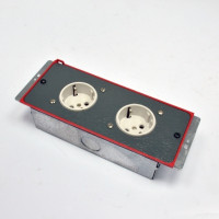Module with 2 power sockets 2P+W, 220V 16A