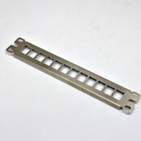 Patch Panel 10 ", 1U, for 12 KeyStone modules (slim), stainless steel
